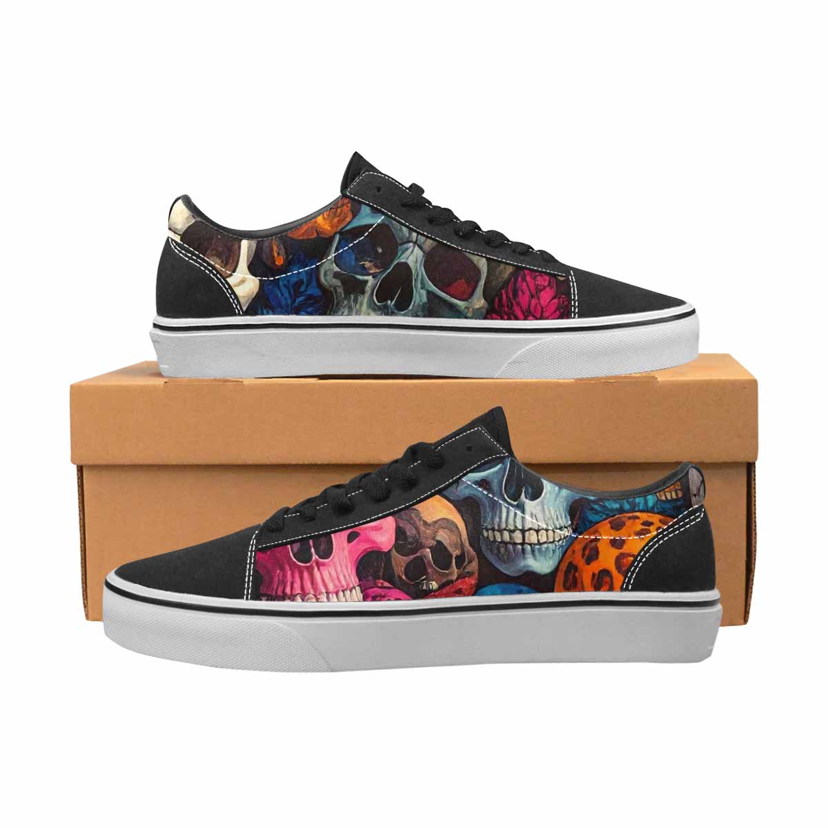 WOMEN'S Skulls Lace-Up Canvas Dreamcore Shoes