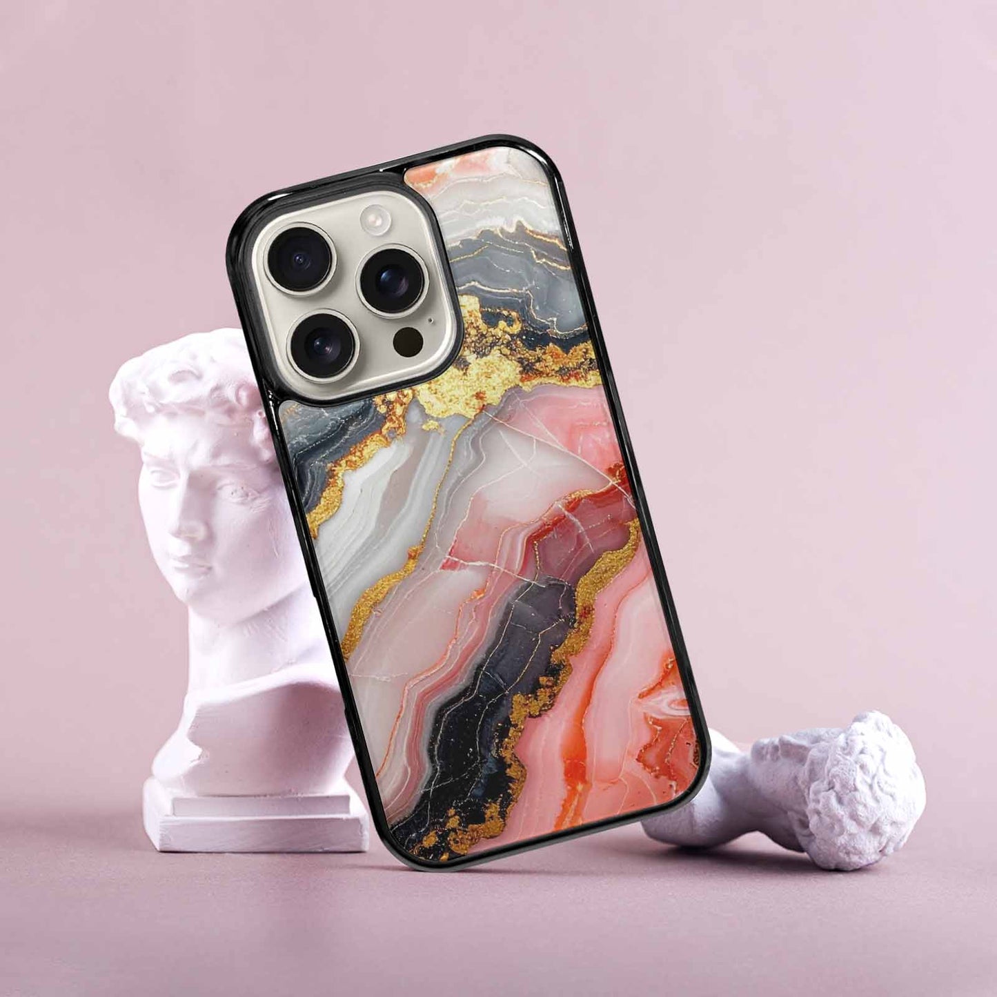 iPhone 16 Pro Case — Marble Vein Marble Veins Pattern Hundreds, Custom Phone Case