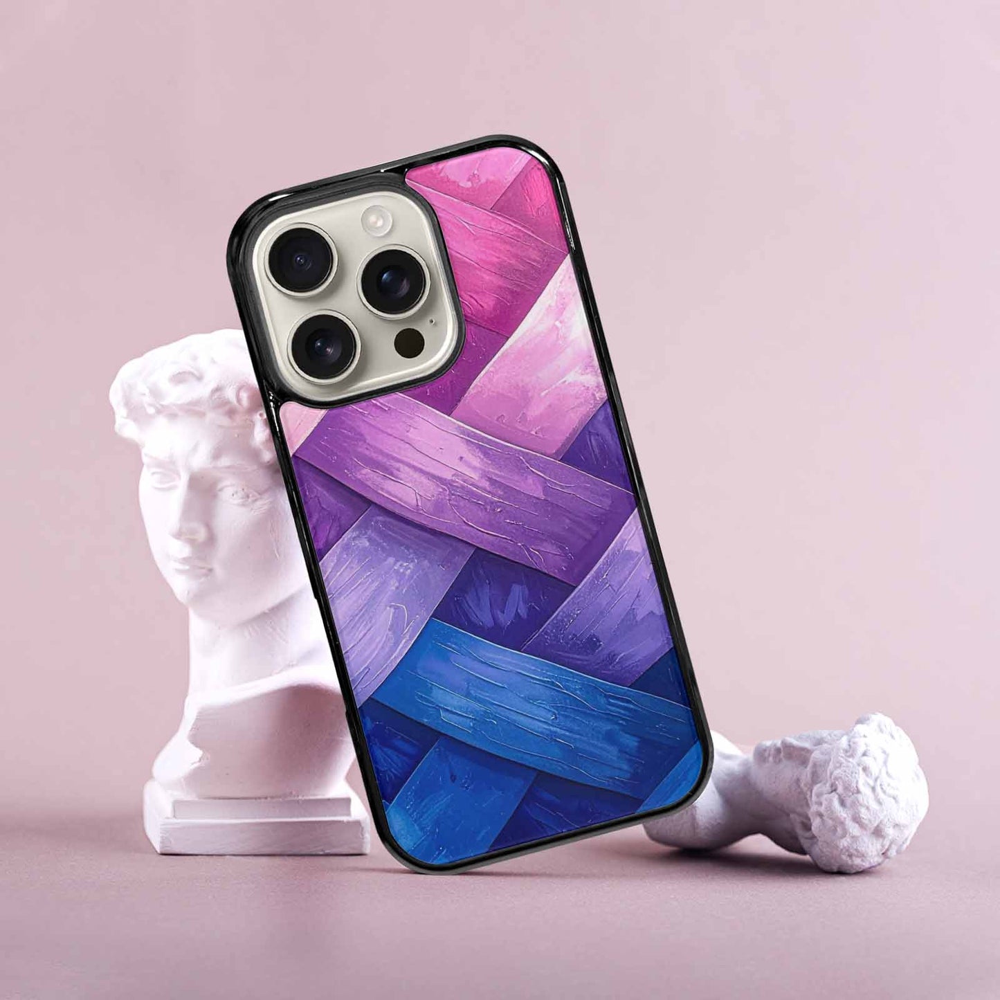 iPhone 16 Pro Case — Bisexual Flag Color Theme Small Rainbow, Original Design Phone Case