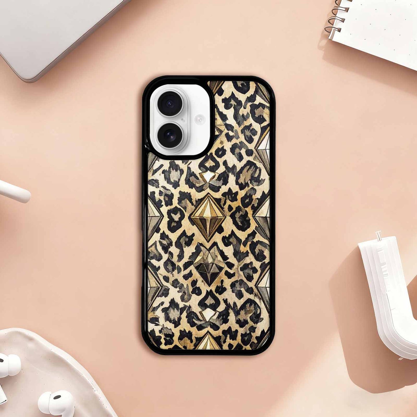 iPhone 17 Case — Vintage Leopard Print Animal Print, Custom Phone Case