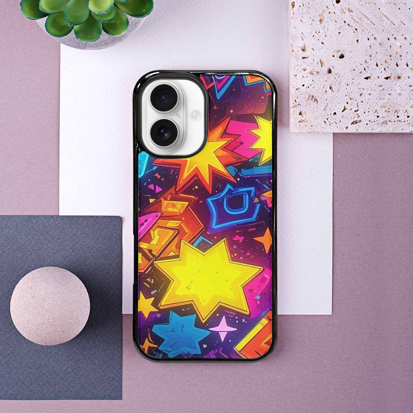 iPhone 16 Case — 80s Retro Motif 80s Retro Motifs, Custom Printed Phone Case