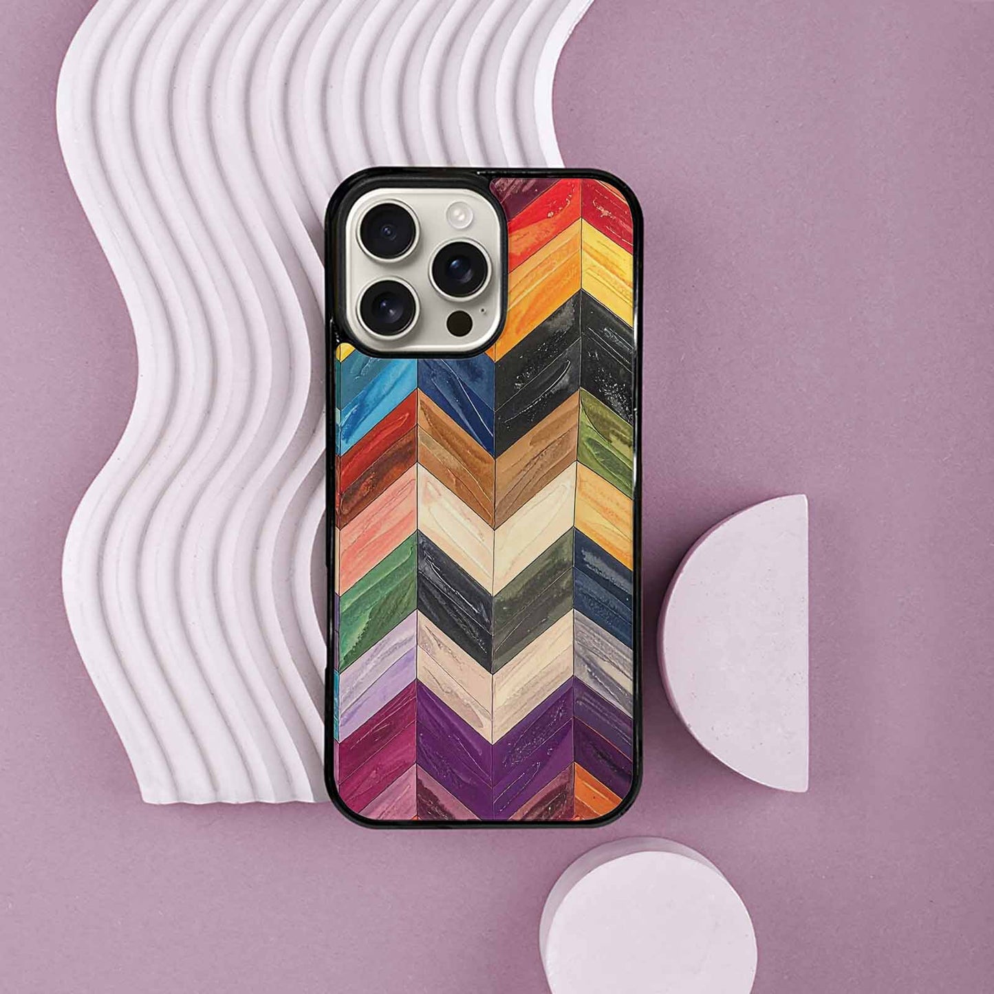 iPhone 16 Pro Max Case — Progress Pride Flag Color Theme Small, Custom Made Phone Cover