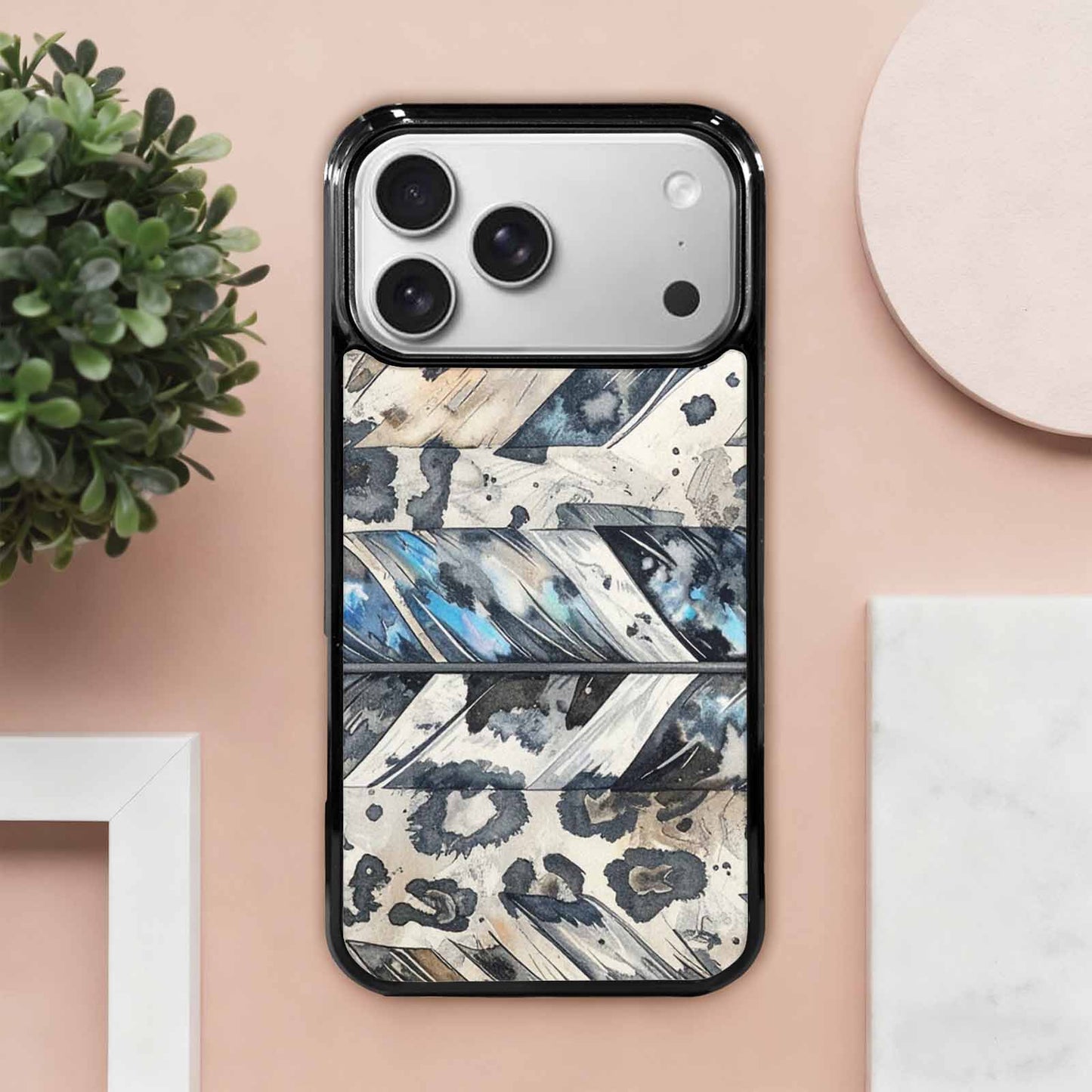 iPhone 17 Pro Max Case — Iridescent Leopard Print Animal Print, Original Design Phone Case