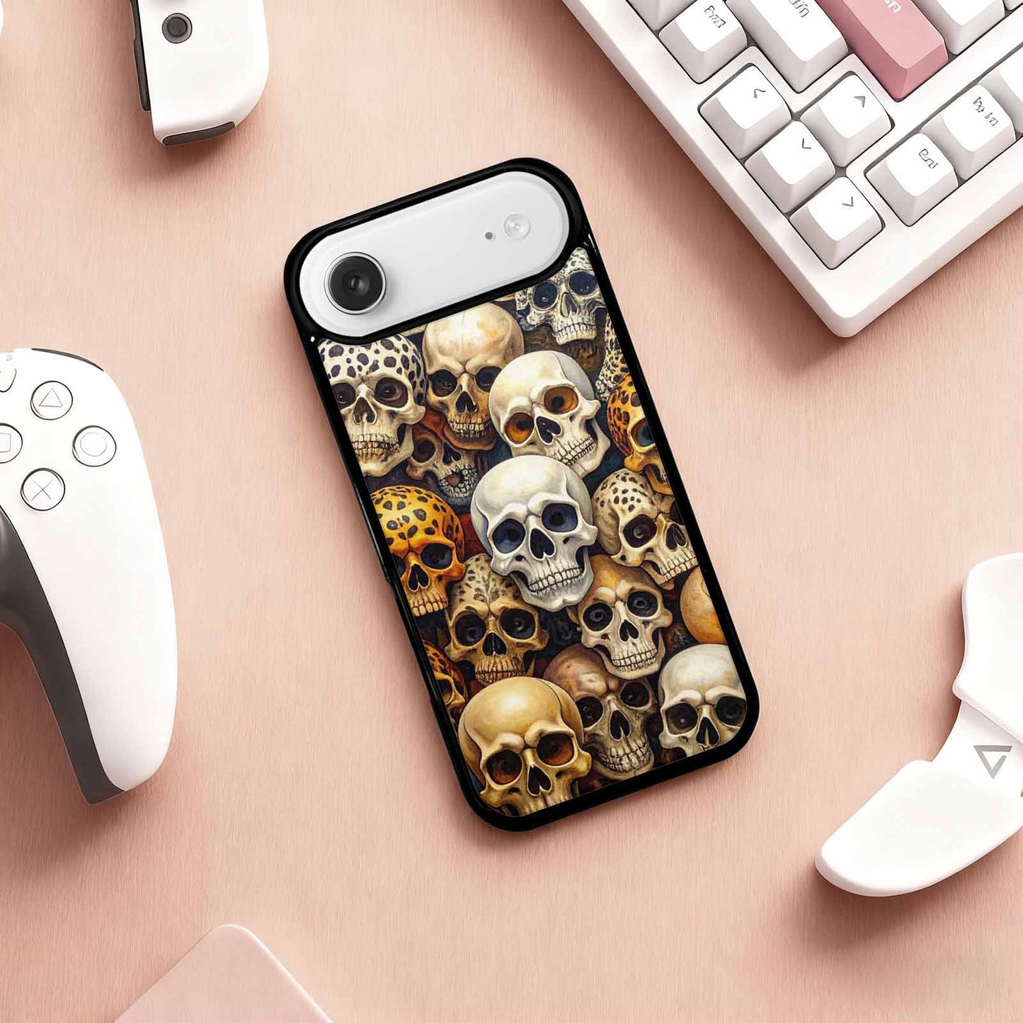 iPhone 17 Air Case — Skulls Pattern Hundreds Of Sma Gothic, Custom Designed Case Cover