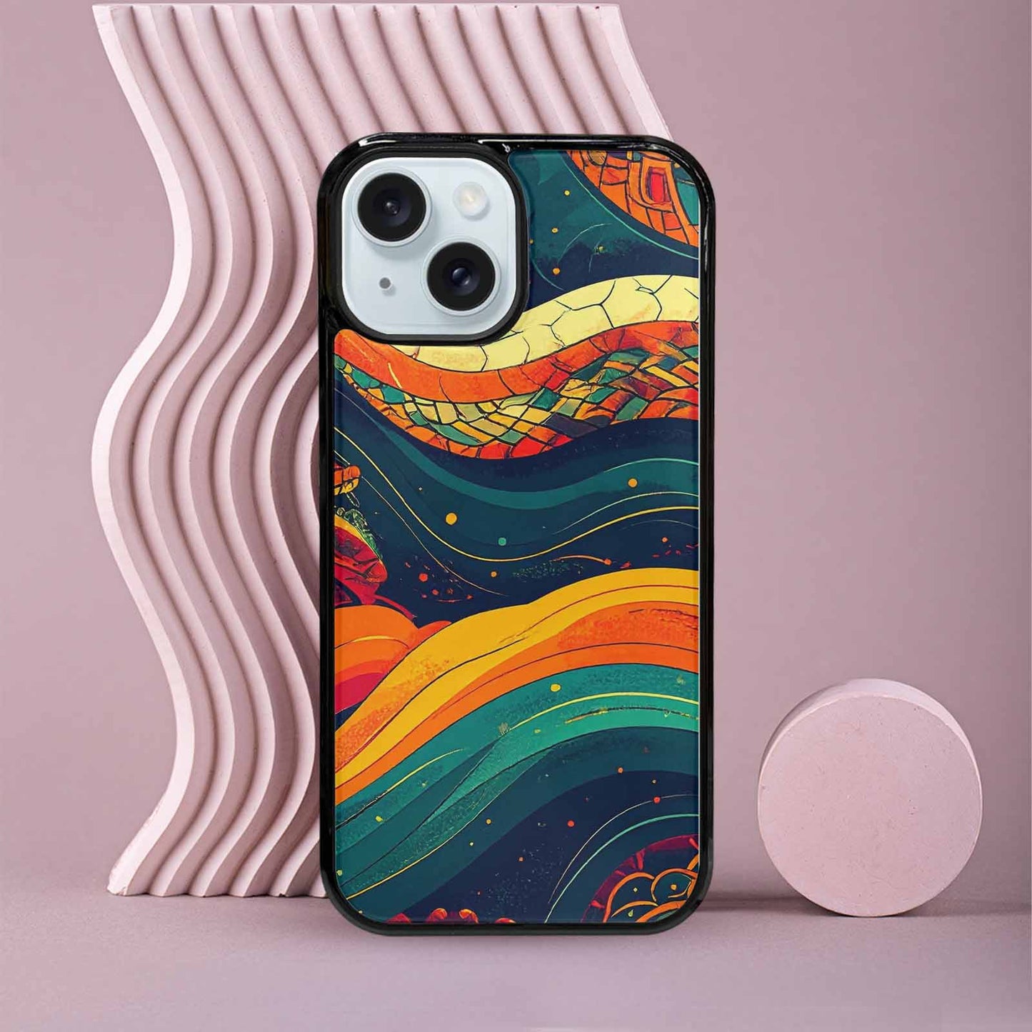 iPhone 15 Case — Hippie Serpent Pulse, Custom Phone Case