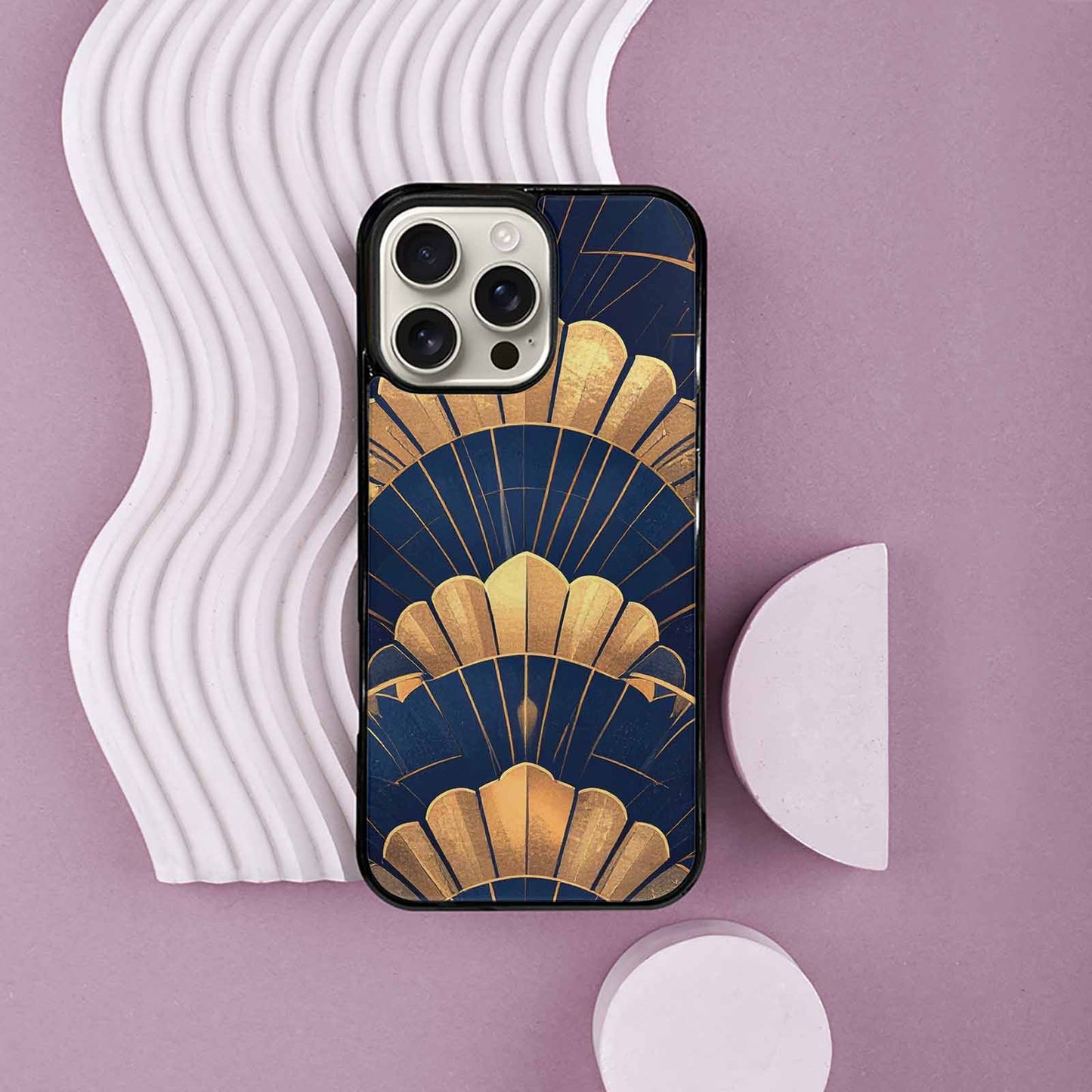 iPhone 16 Pro Max Case — Art Deco Illustration Pattern, Customized Protective Case