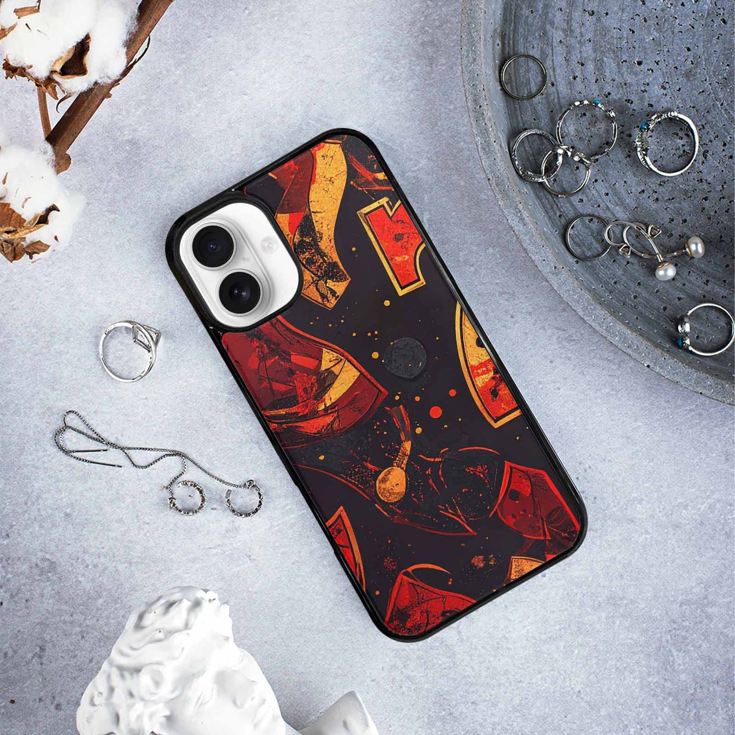 iPhone 16 Plus Case — Dice And Casino Pattern Seamless Repeat, Original Design Phone Case