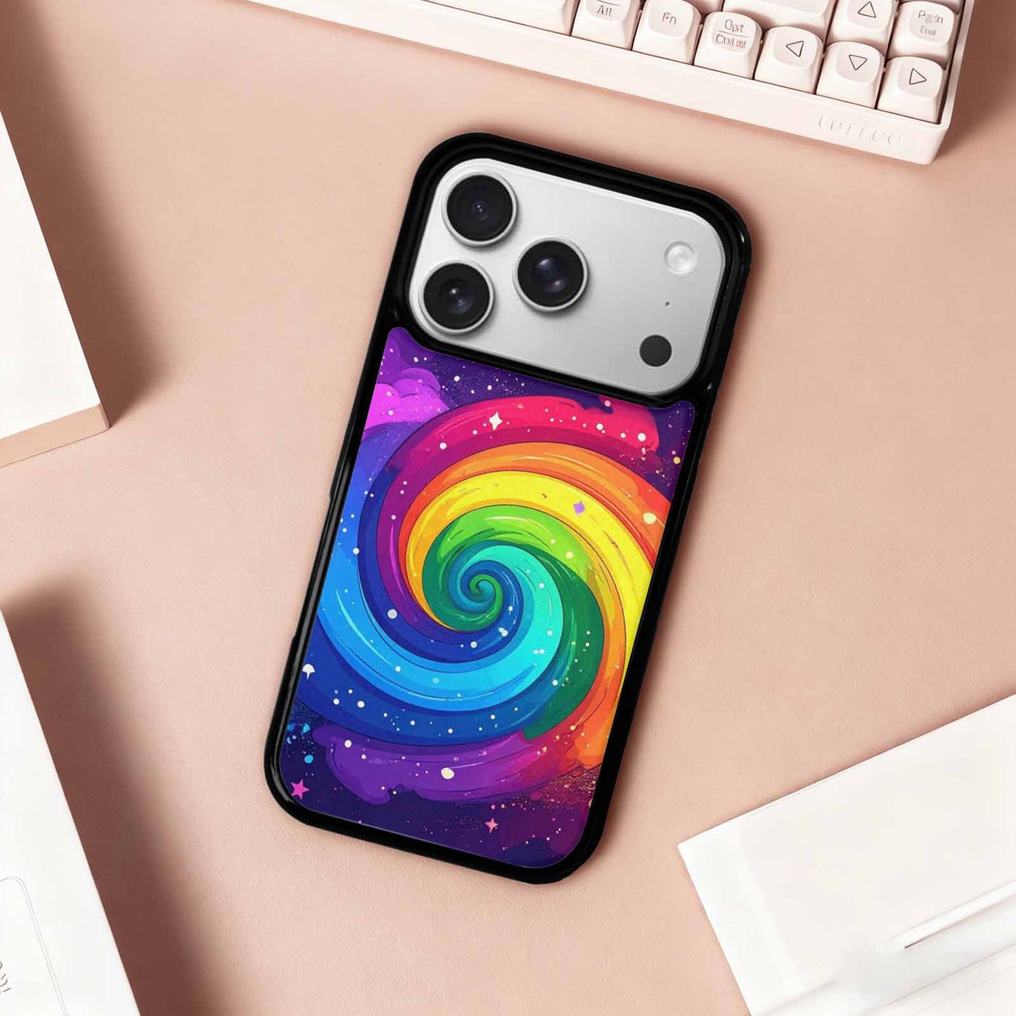 iPhone 17 Pro Case — Rainbow Pride Galaxy Seamless Pattern Galaxy, Unique Phone Case Design