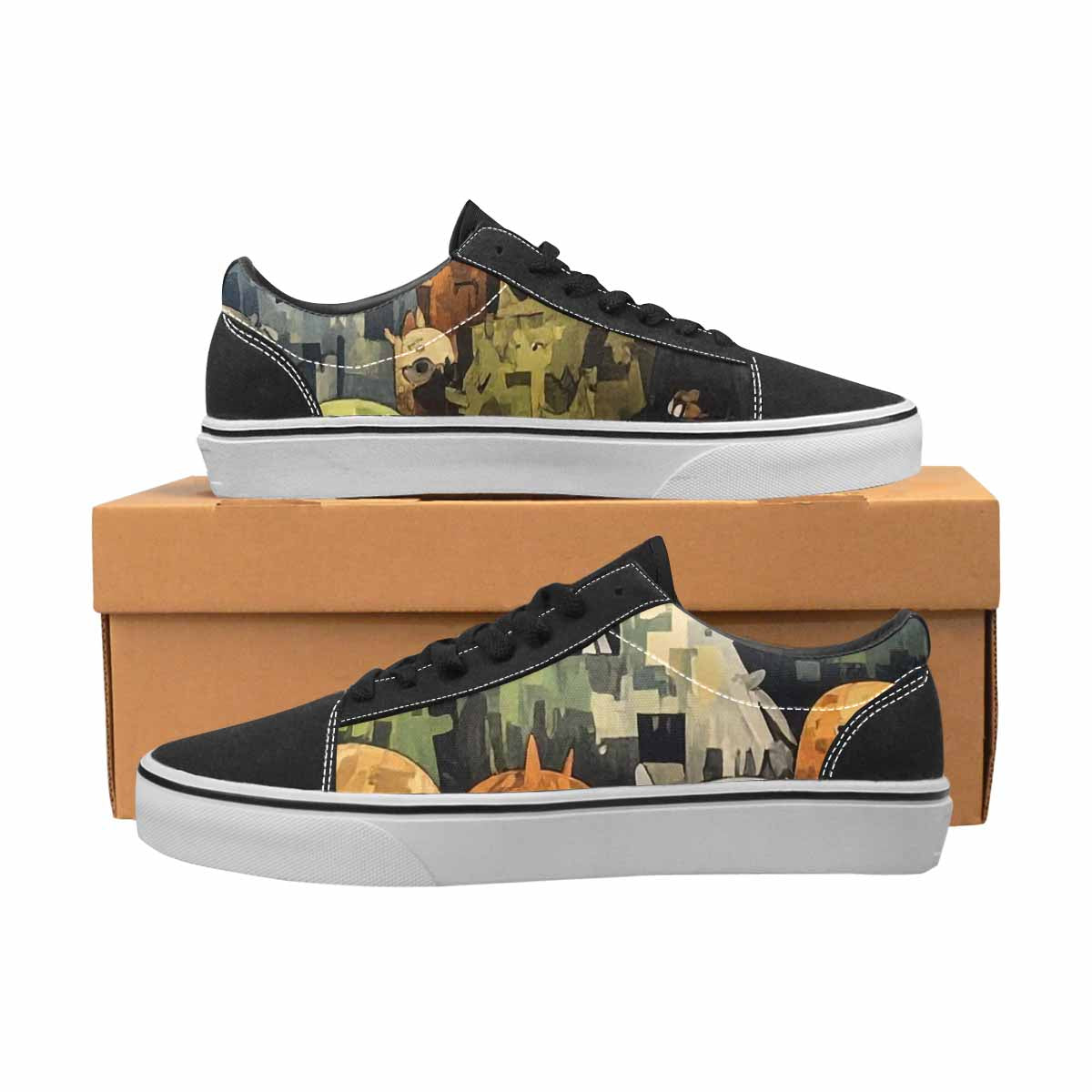 WOMEN'S Monsters Camo Monsters Lace-Up Canvas Y2K Shoes