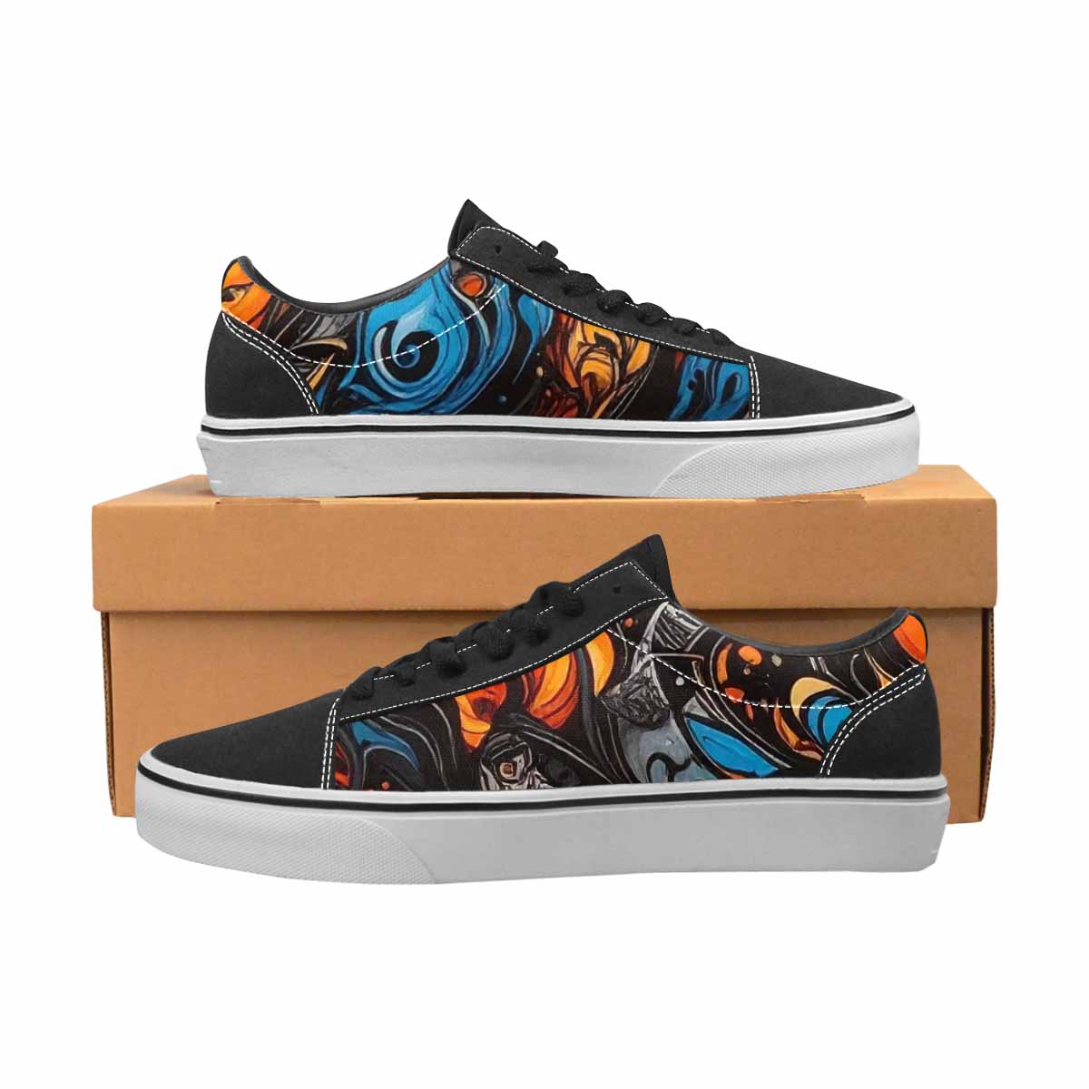 WOMEN'S Flame Burst Lace-Up Canvas Cottagecore Sneakers