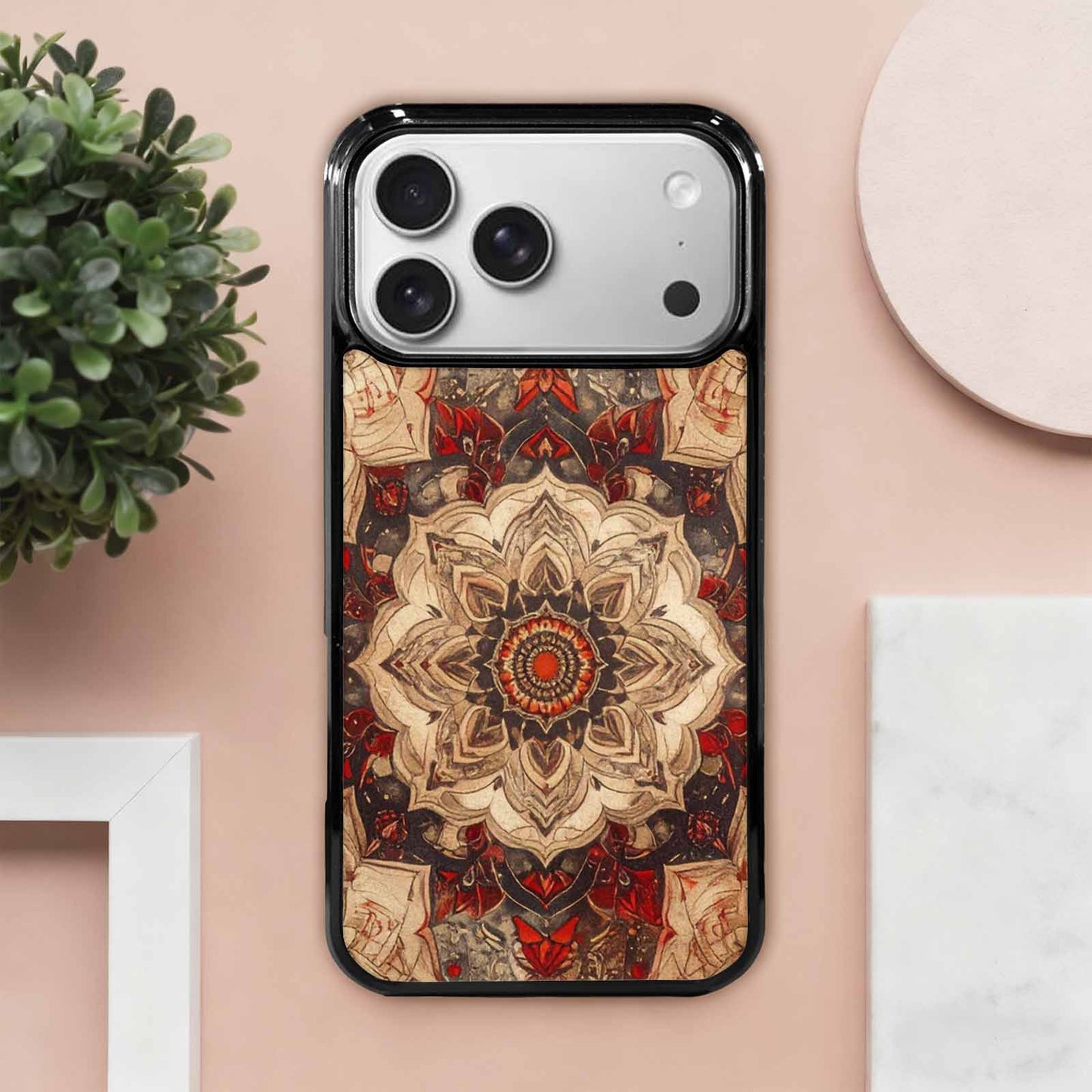 iPhone 17 Pro Max Case — Small Mandala Pattern, Randomly Floral, Original Design Phone Case