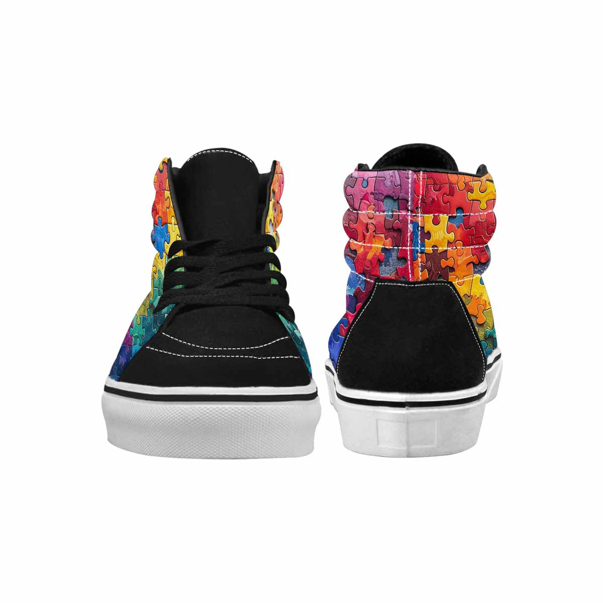 MEN'S Autism Puzzle Pieces High Top Canvas Aesthetic Shoes