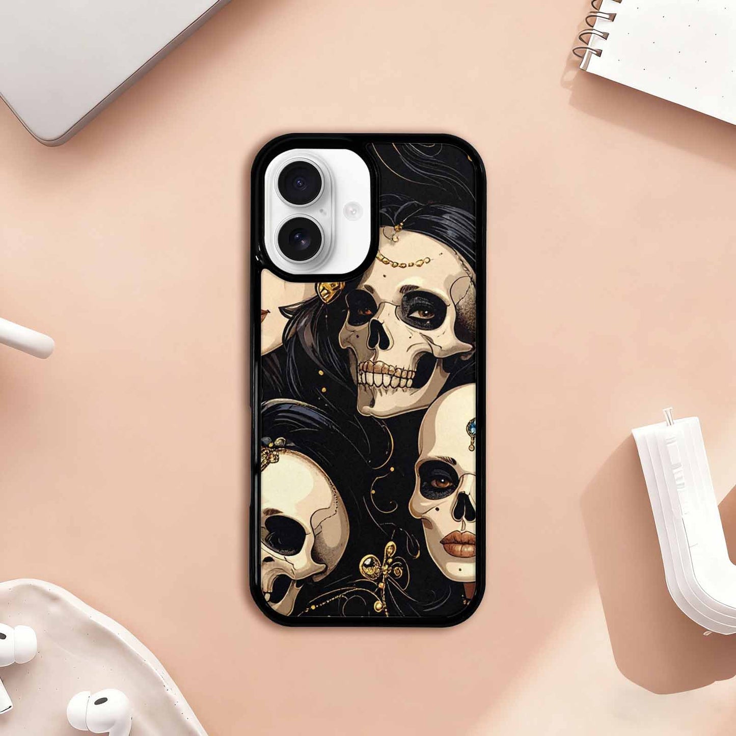 iPhone 17 Case — Skull Dark Art Gothic Print Gothic, Unique Phone Case Design