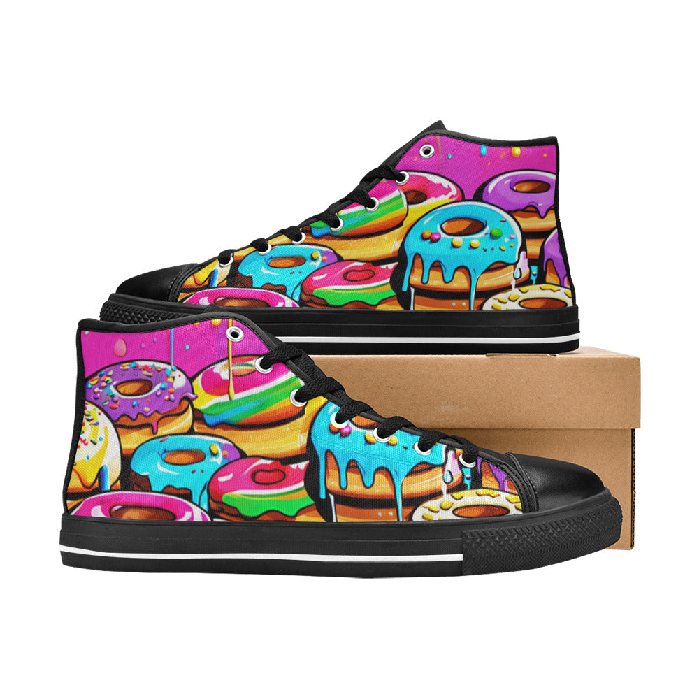 WOMEN'S Dripping Frosting From Rainbow High Top Canvas Y2K Sneakers