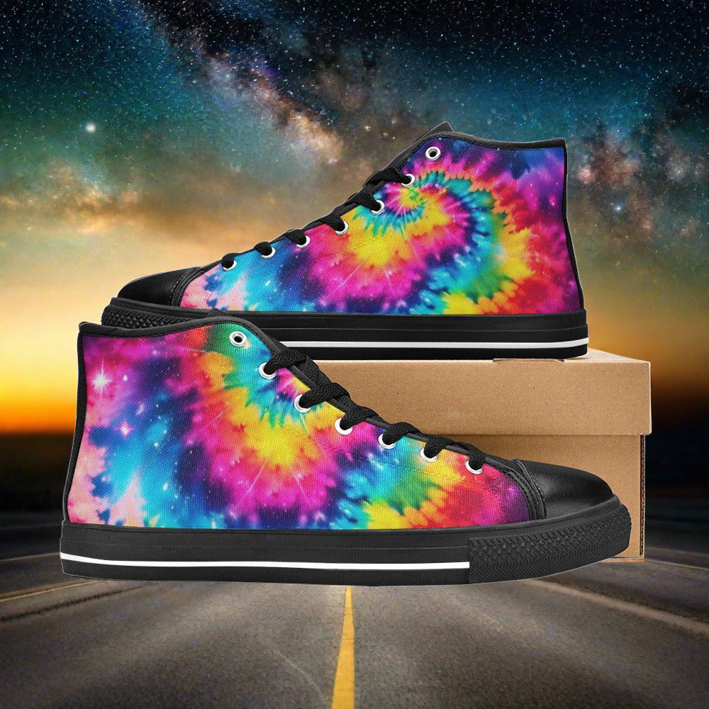 Aurora Borealis Vivid Multicolor Vivid WOMEN Bold Art - Freaky Shoes | Custom Art Sneakers