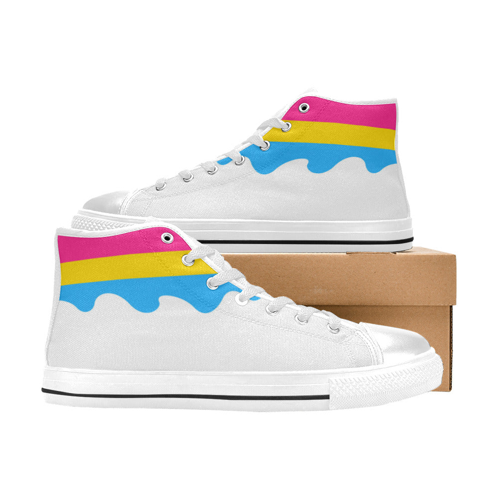 MEN'S Cc Pride Lgbt Pansexual High Top Canvas Y2K Custom Shoes