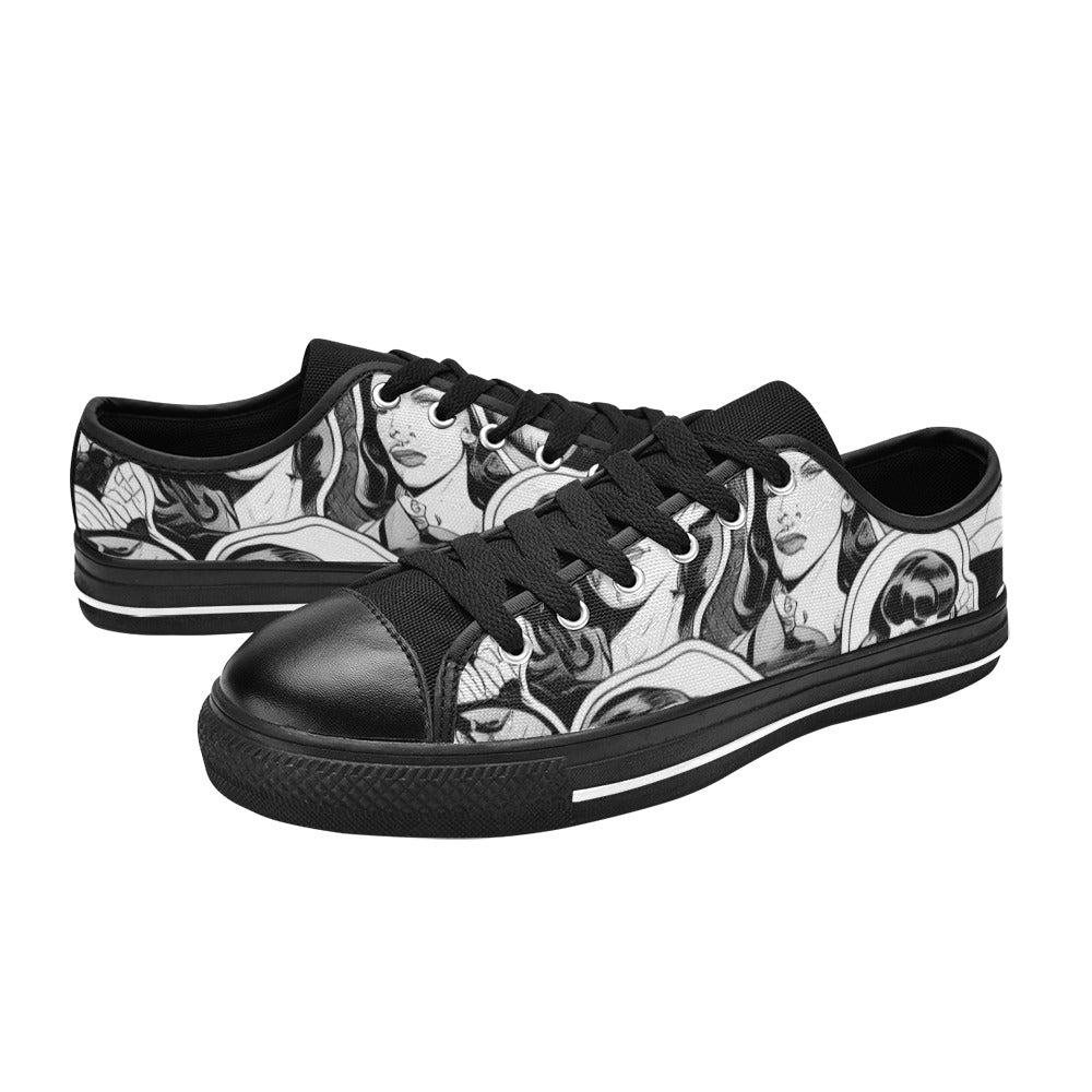 MEN'S Cc Retro Faces 2 Canvas Vibrant Chaos Custom Sneakers
