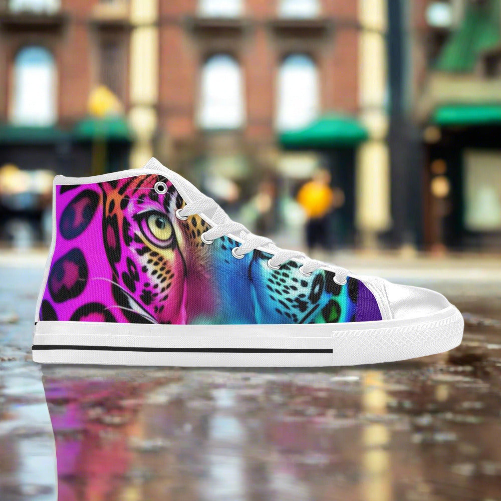 Wolf Amber Gold Wearable Bold Art - Freaky Shoes