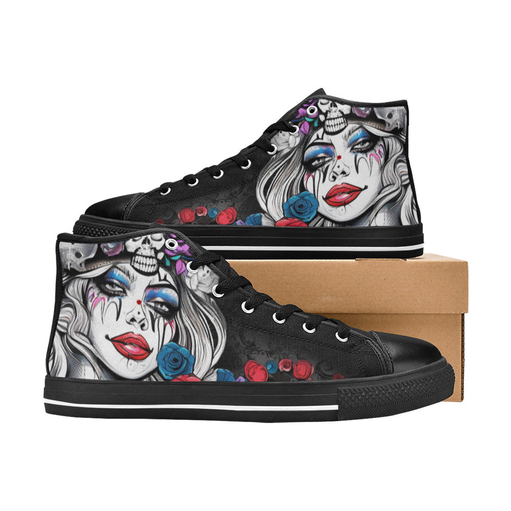 MEN'S Clown Woman Art Men’S High Top Canvas Vivid Custom Shoes