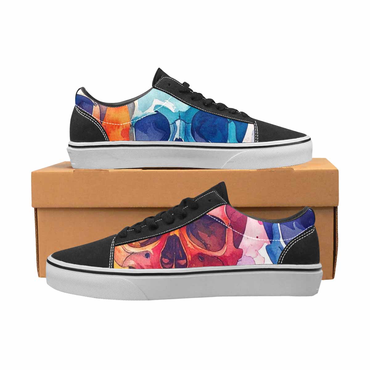 WOMEN'S Kulls - Watercolor Canvas Lace-Up Vibrant Chaos Shoes