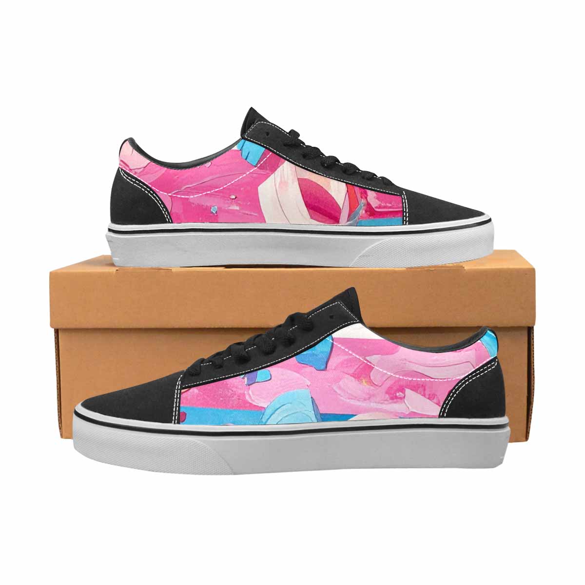 WOMEN'S Transgender Pride Flag Lace-Up Canvas Dreamlike Shoes
