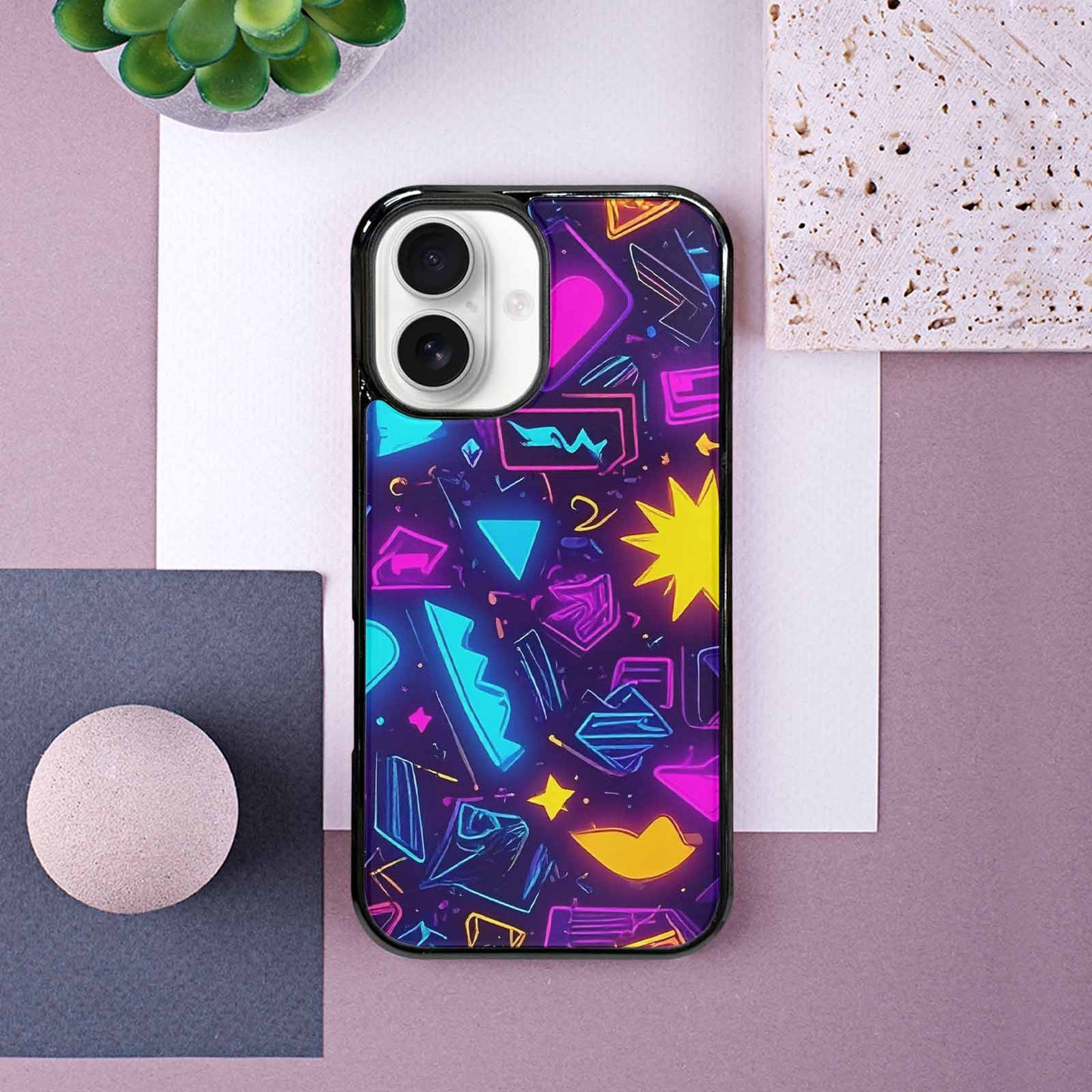 iPhone 16 Case — 80s Retro Motif 80s Retro Motifs, Original Design Phone Case