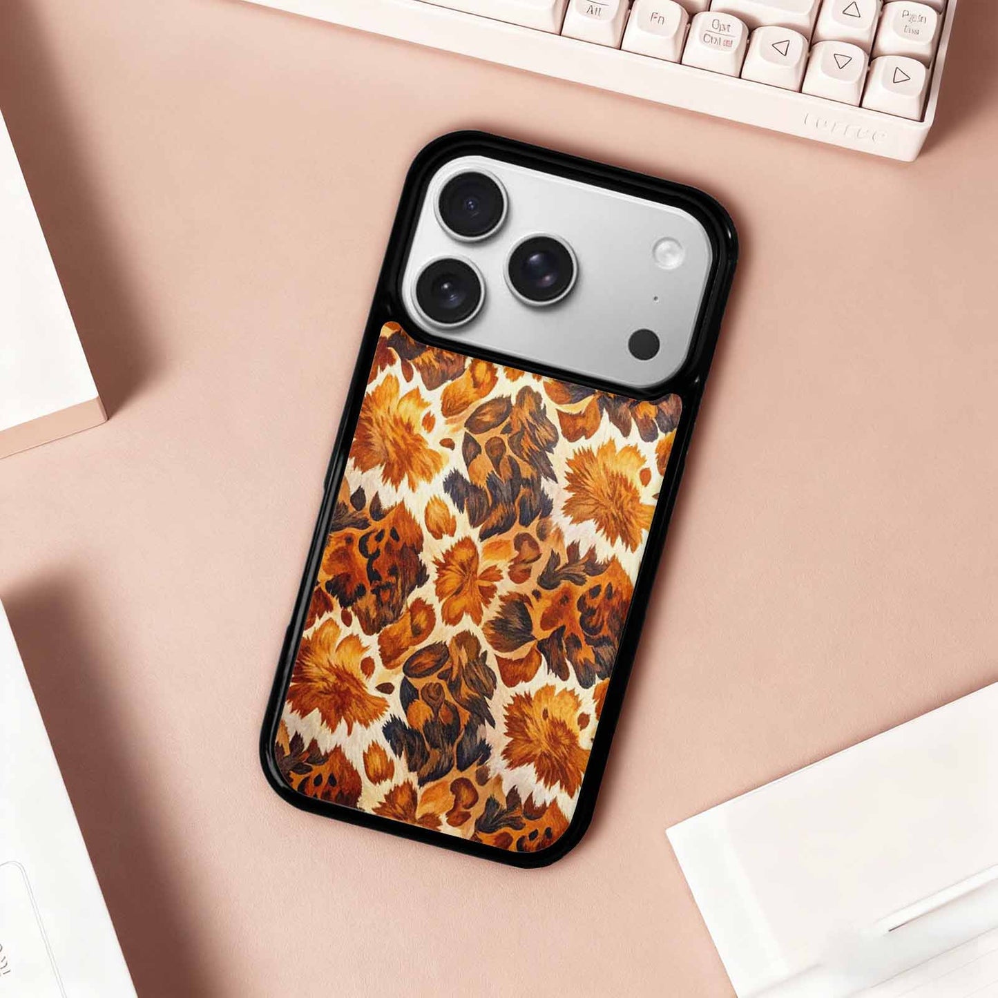 iPhone 17 Pro Case — Small Cow Animal Print Skin Animal, Custom Art Phone Cover