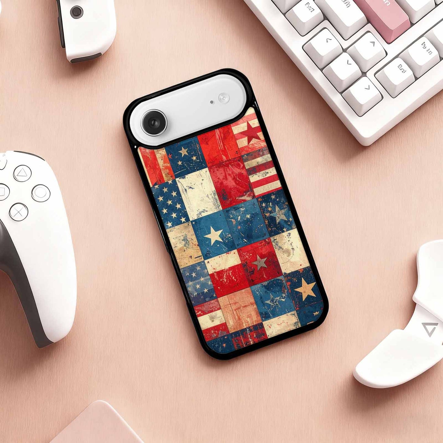 iPhone 17 Air Case — Small American Flag Stars And Galaxy, Custom Phone Case