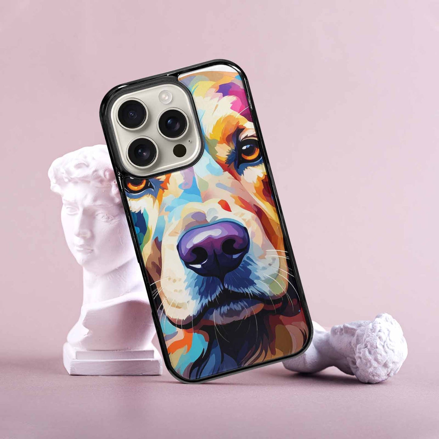 iPhone 16 Pro Case — Golden Retriever Watercolor Art Pattern, Custom Print Case Cover