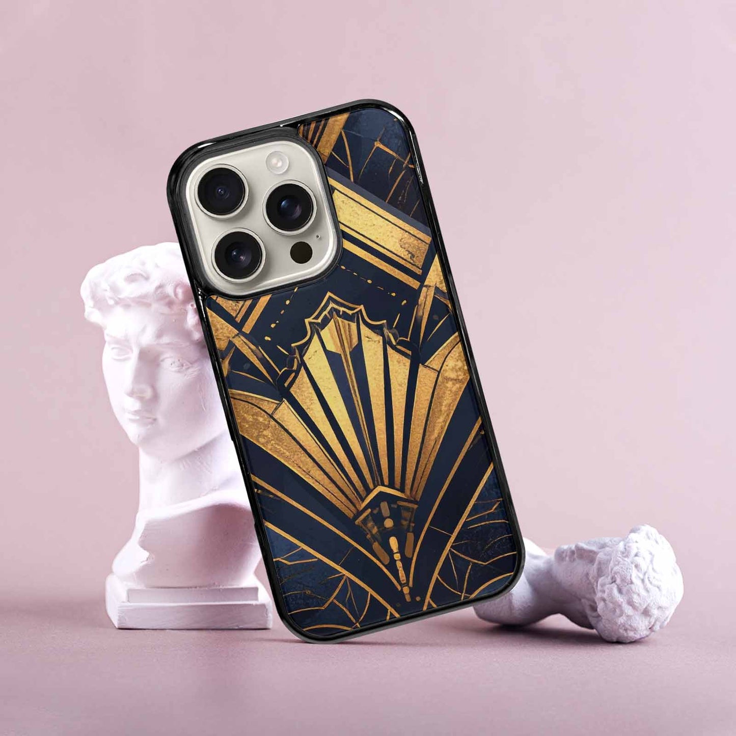 iPhone 16 Pro Case — Art Deco Illustration Pattern, Customized Protective Case