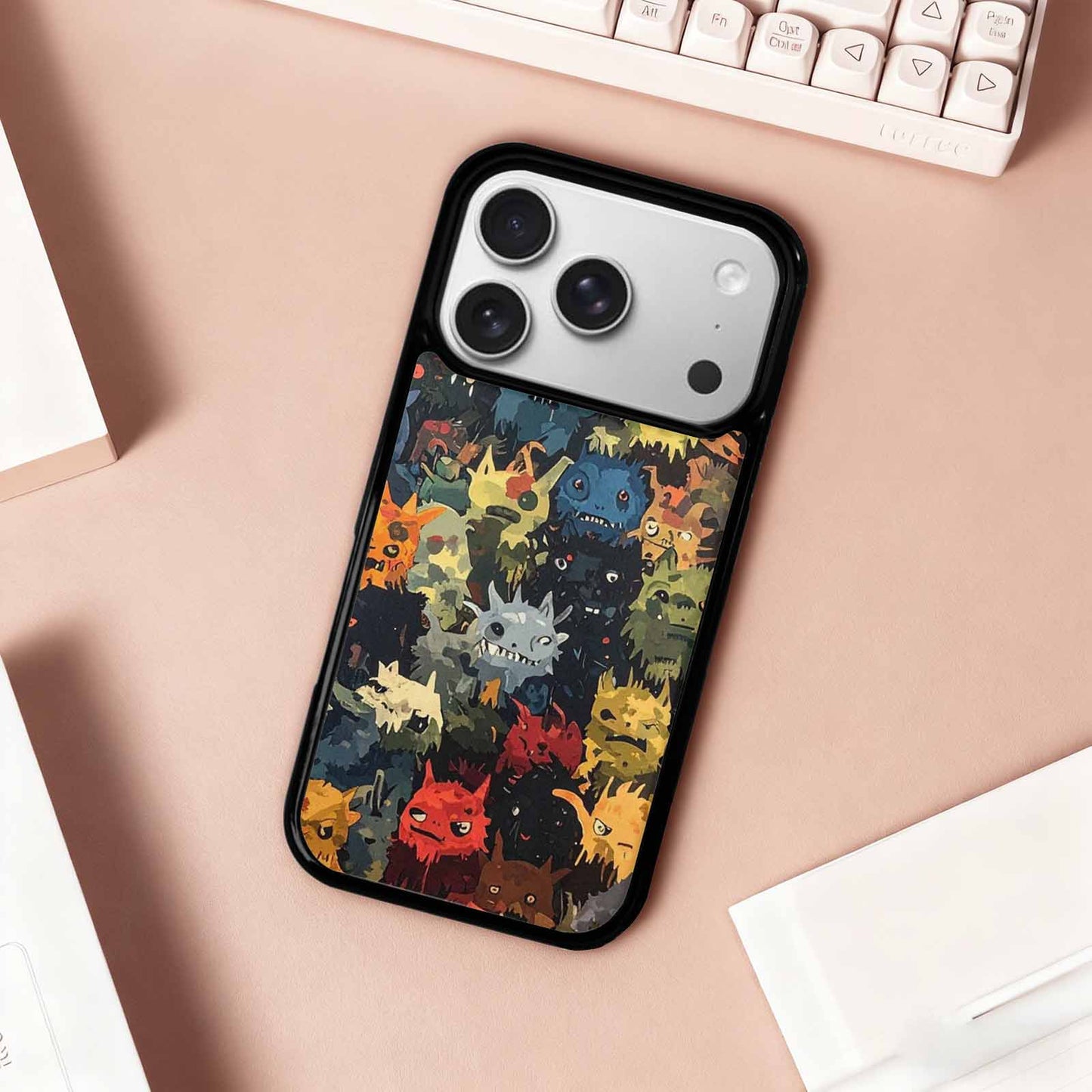 iPhone 17 Pro Case — Monsters Camomonsters Pattern Okl Camo, Custom Phone Case