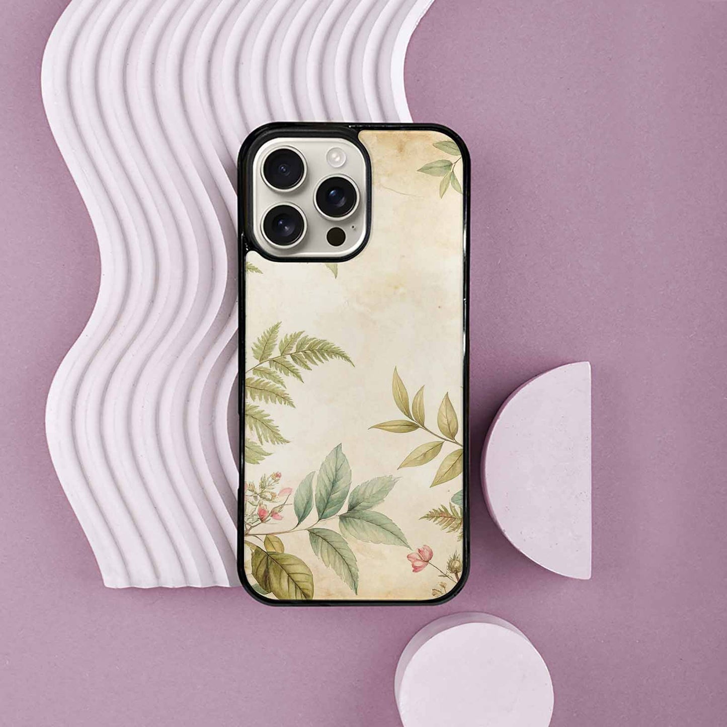 iPhone 16 Pro Max Case — Vintage Botanical Art Pattern, Custom Made Phone Cover