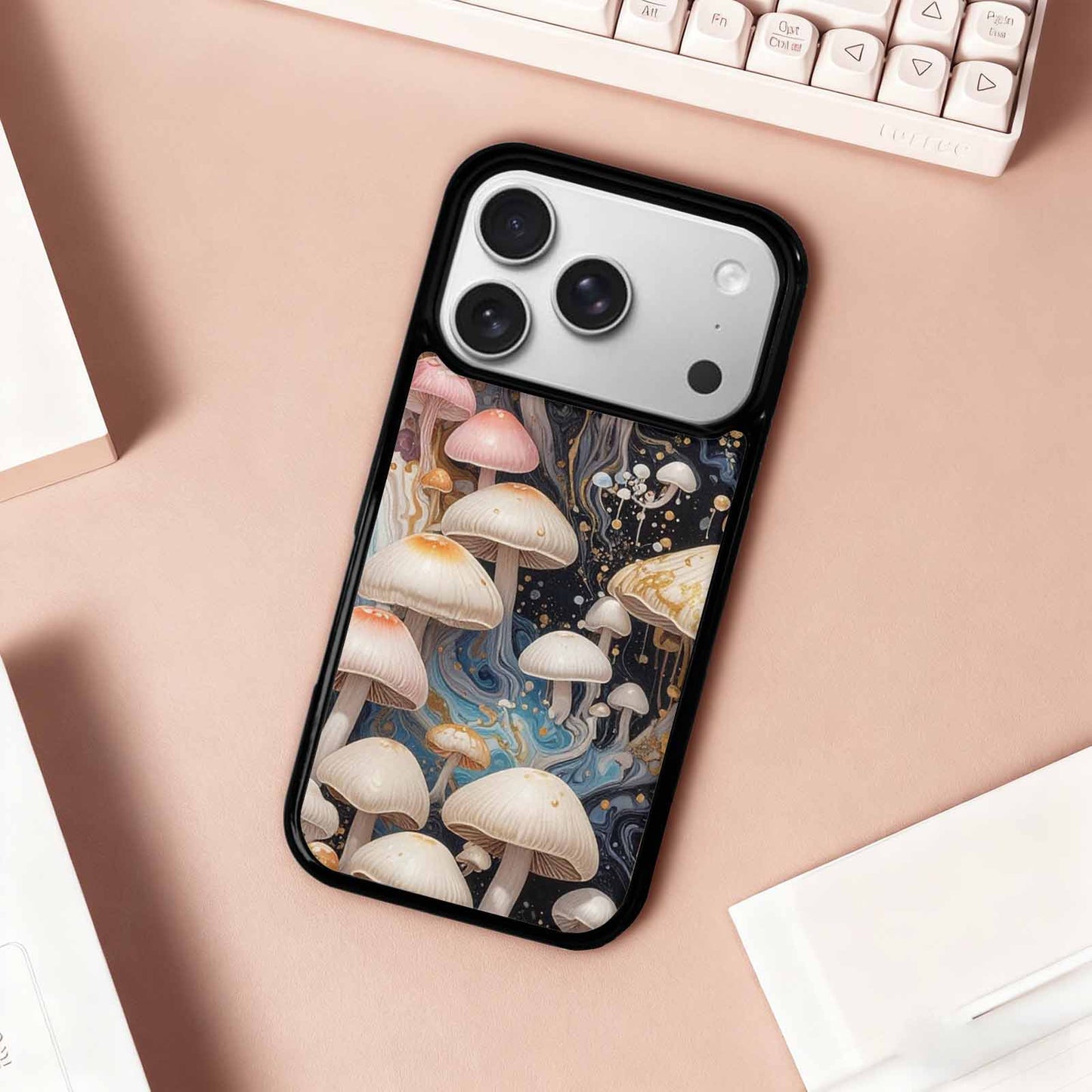 iPhone 17 Pro Case — Mushrooms Pattern Hundreds Of Qdc Original, Unique Phone Case Design