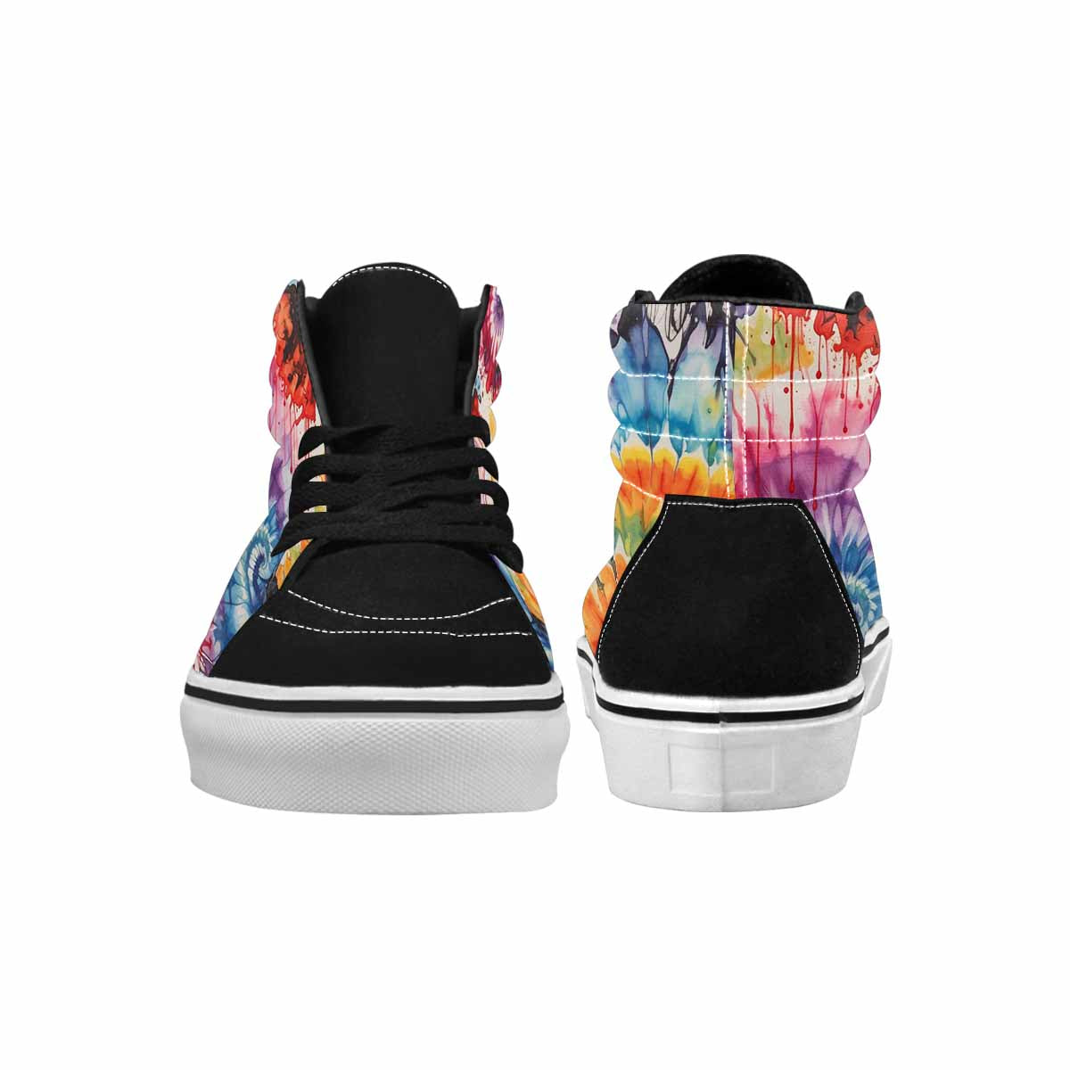 MEN'S Tie High Top Canvas Vivid Custom Sneakers