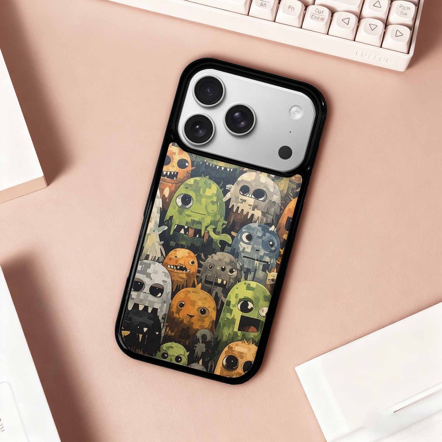 iPhone 17 Pro Case — Monsters Camomonsters Pattern T6v Camo, Custom Made Phone Cover