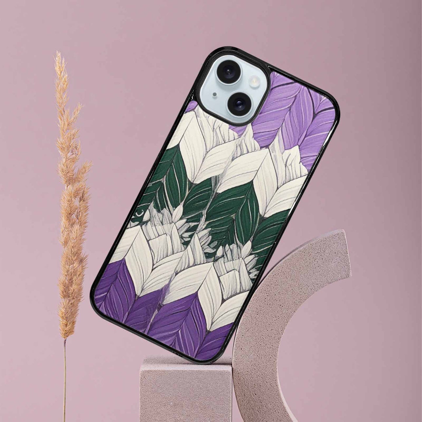 iPhone 15 Plus Case — Genderqueer Flag Color Theme Small Rainbow, Custom Made Phone Cover