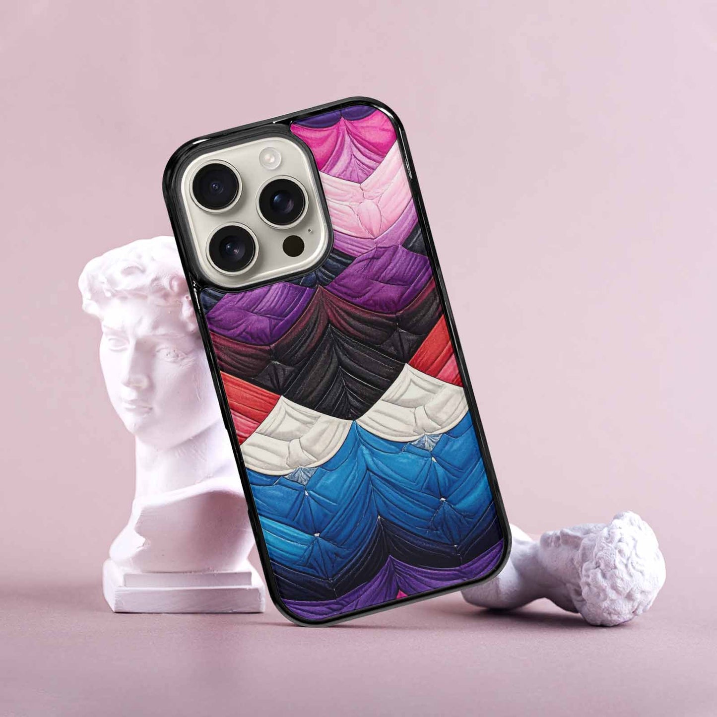 iPhone 16 Pro Case — Genderfluid Flag Color Theme Small Rainbow, Customized Protective Case