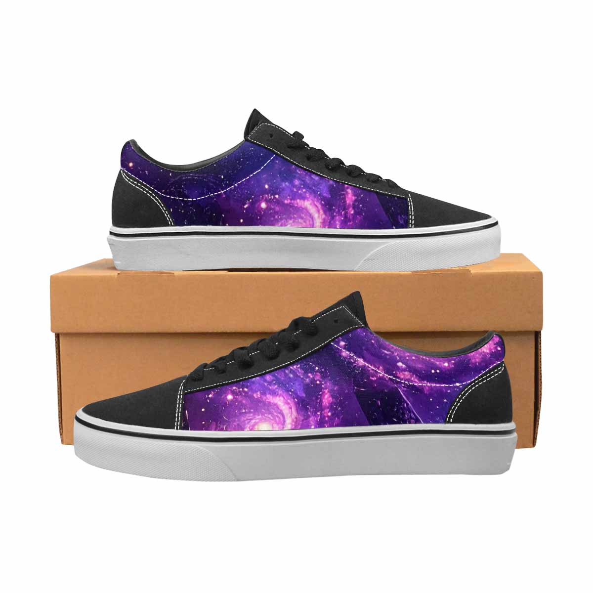 MEN'S Galaxy Snake Print Canvas Lace-Up Vibrant Chaos Shoes