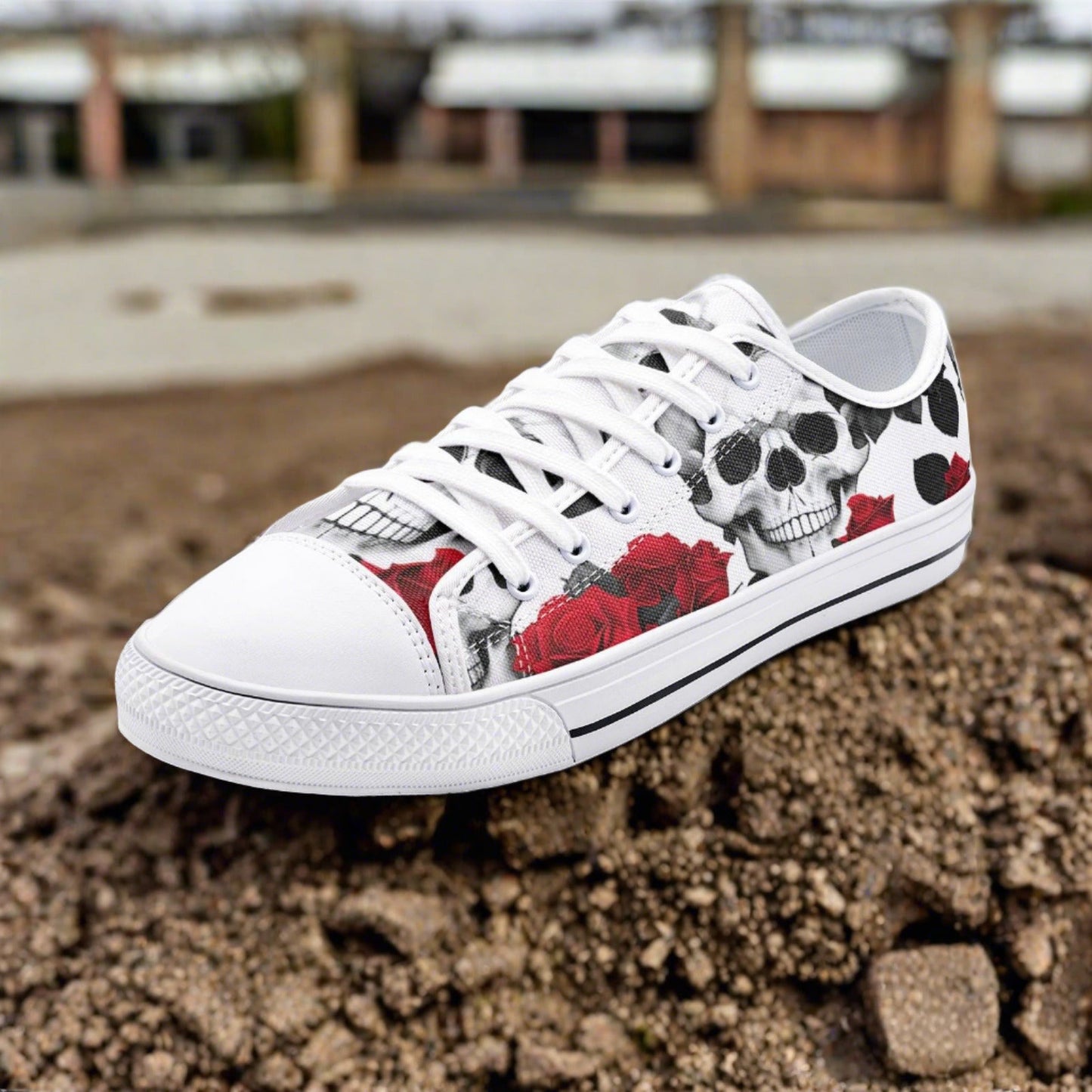 Aurora Borealis White Gold Custom Bold Art - Freaky Shoes | Custom Art Sneakers