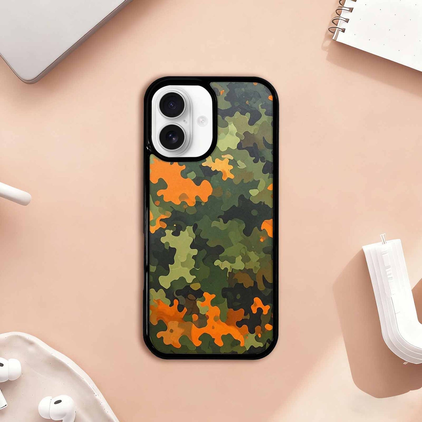 iPhone 17 Case — Small Military Camouflage Blotch Camo, Custom Made Phone Cover