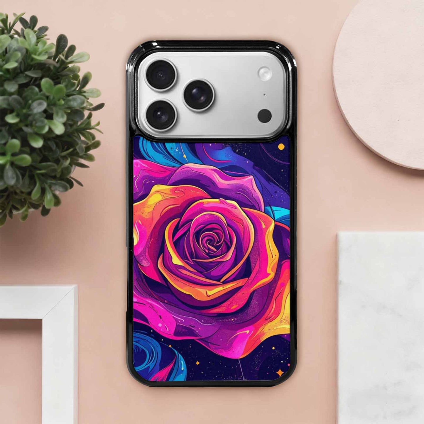 iPhone 17 Pro Max Case — Rose Galaxy Art Seamless Galaxy Space, Original Design Phone Case