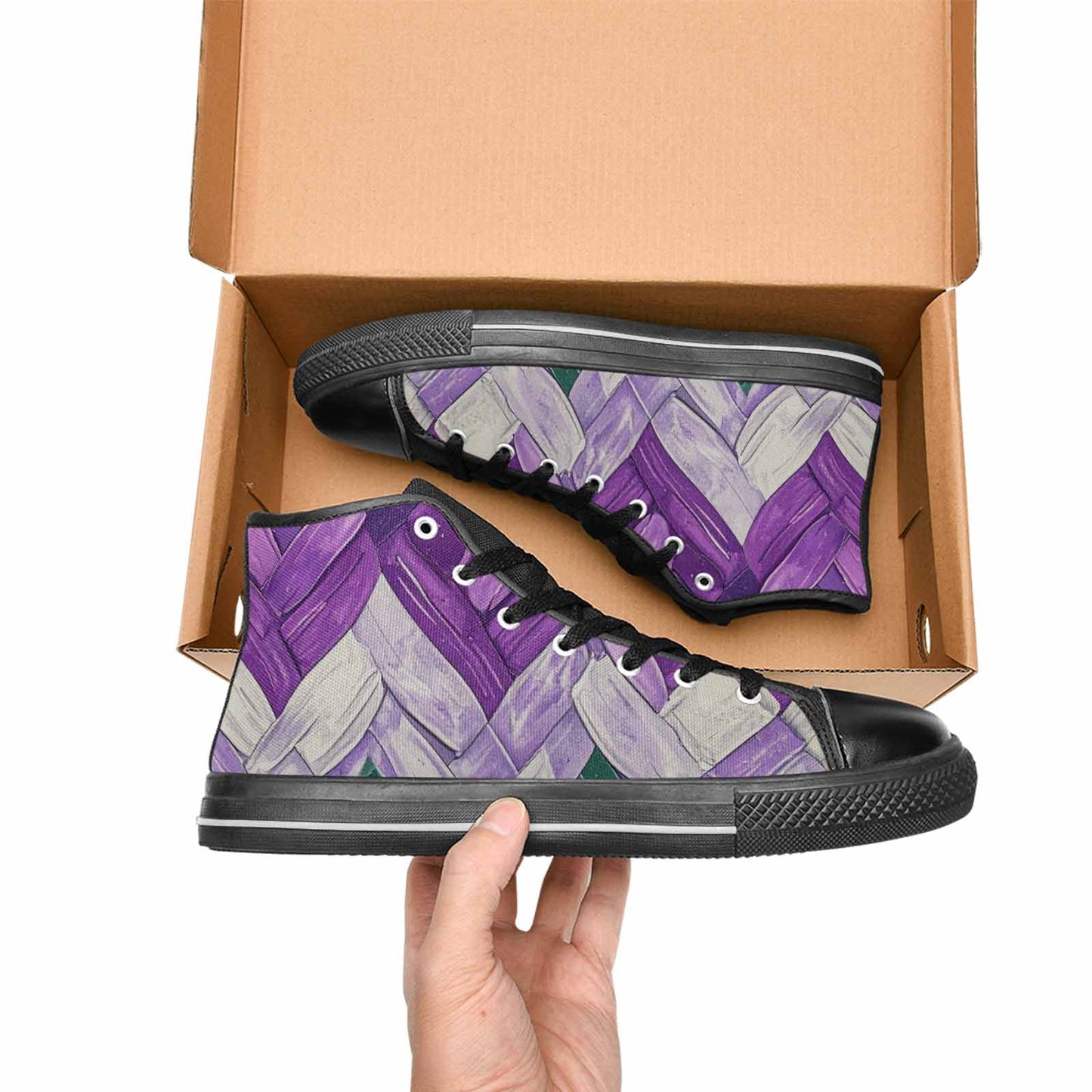MEN'S Genderqueer Flag Color High Top Canvas Aesthetic Shoes