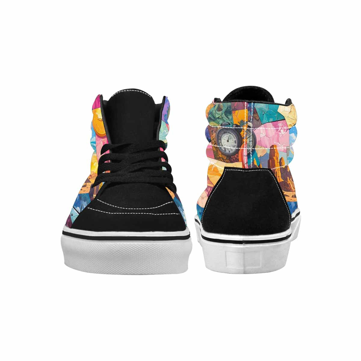 MEN'S Surreal Dream Fragment High Top Canvas Neon Fantasy Shoes