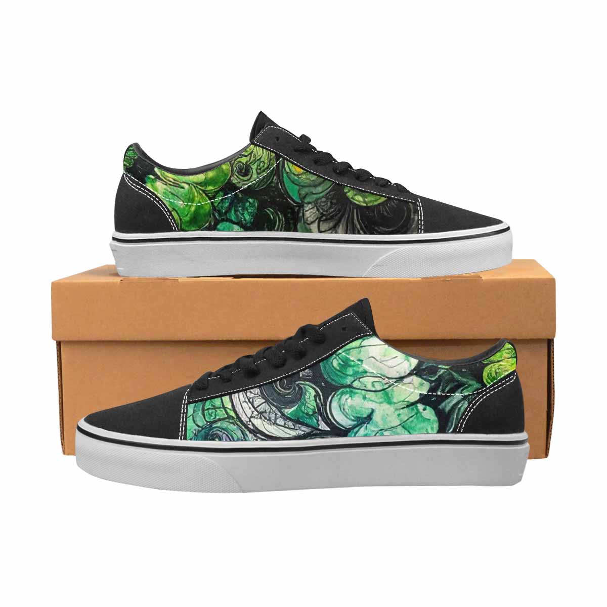 WOMEN'S Tie Lace-Up Canvas Surreal Custom Shoes