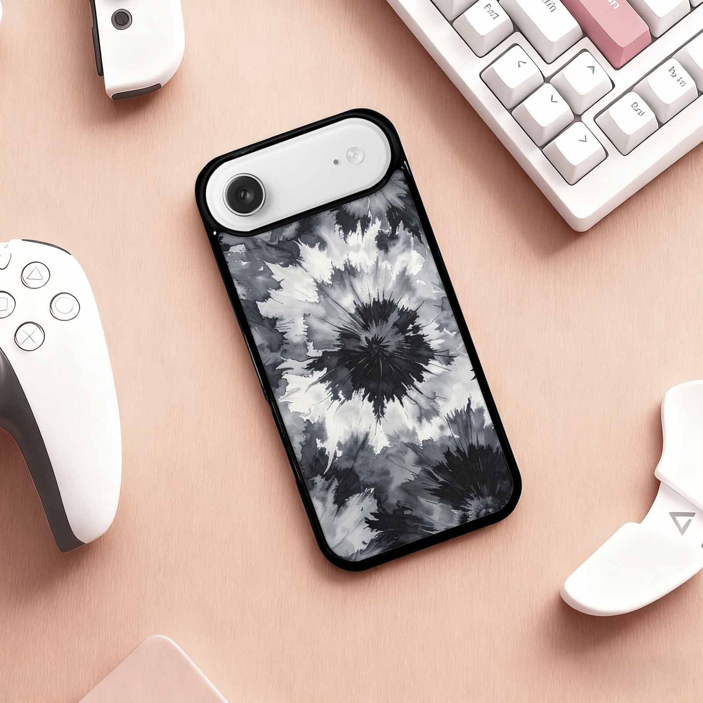 iPhone 17 Air Case — Tie Dye Black And Gray Tie, Custom Made Phone Cover