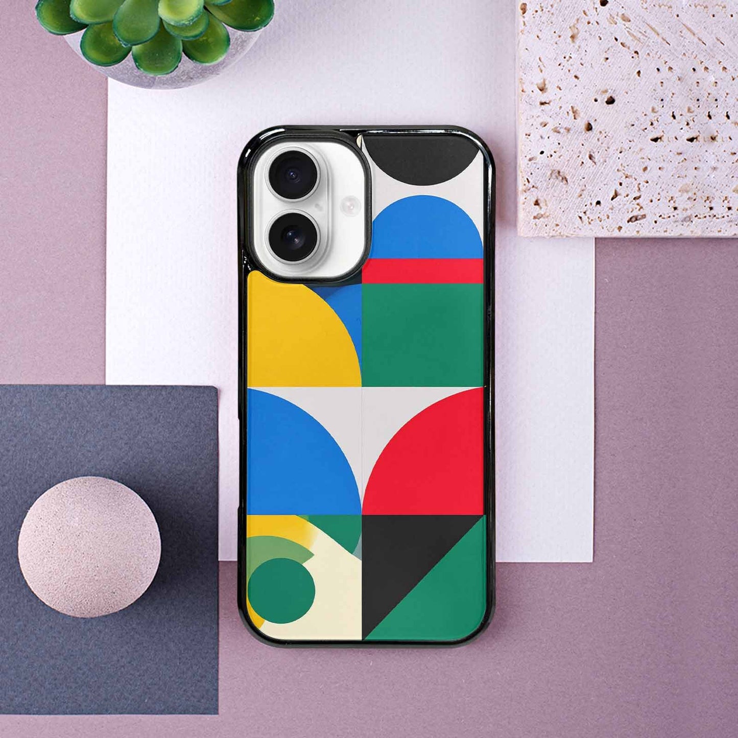 iPhone 16 Case — 1960s Mod Cartoon Art Pattern, Unique Phone Case Design