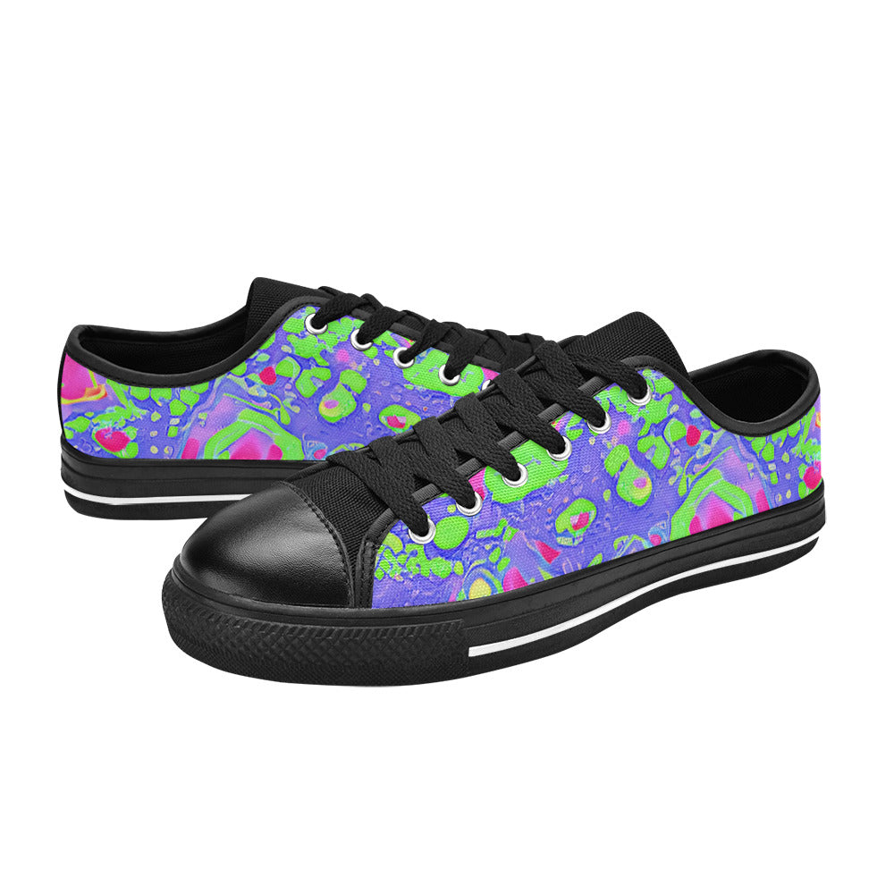 MEN'S Cc Acid Bath Art Canvas Grunge Custom Shoes