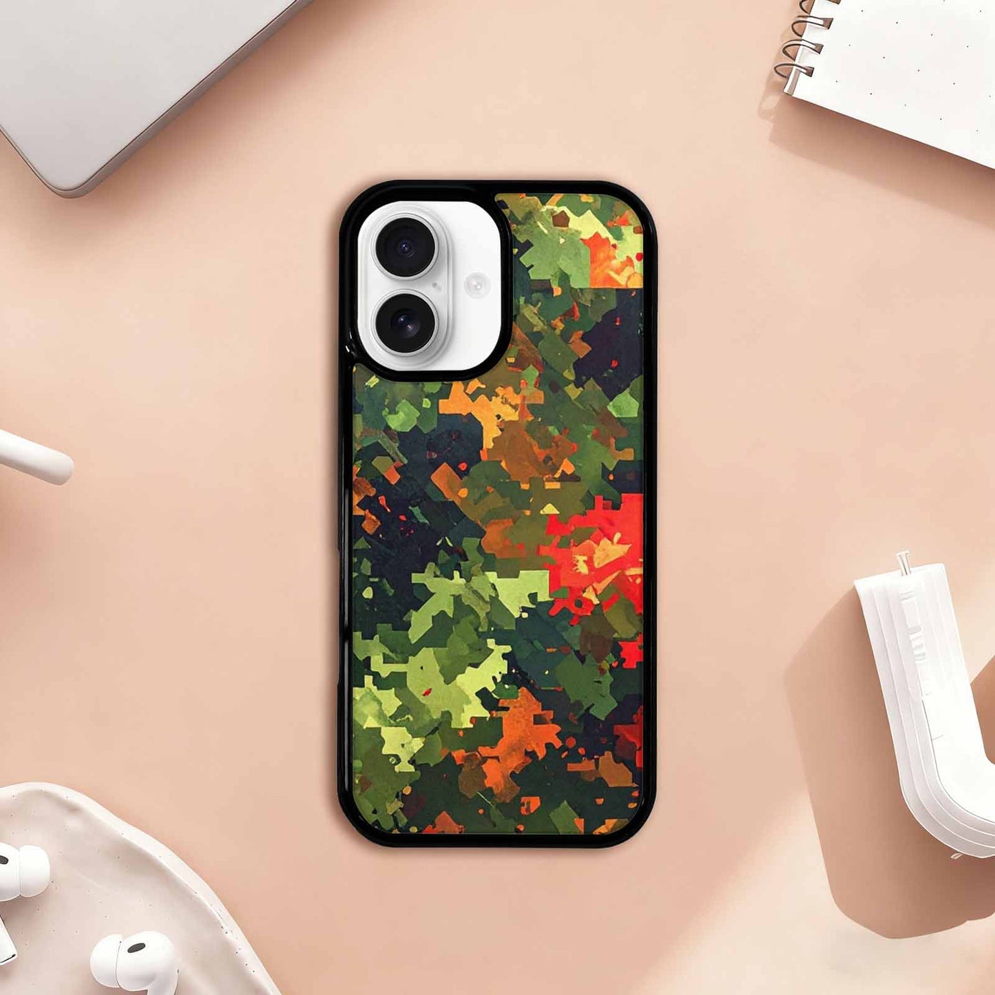 iPhone 17 Case — Small Military Camouflage Blotch Camo, Custom Made Phone Cover