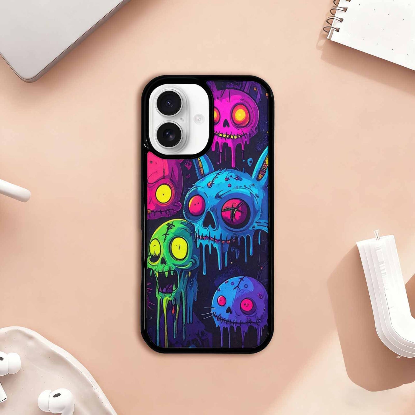 iPhone 17 Case — Mixed Toxic Glow Creature Cartoon Cute, Original Design Phone Case
