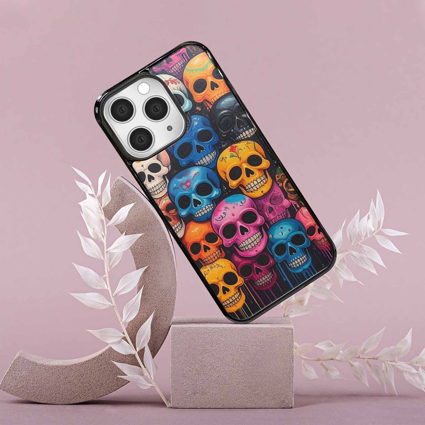 iPhone 15 Pro Max Case — Skulls General Skulls Pattern, Customized Protective Case